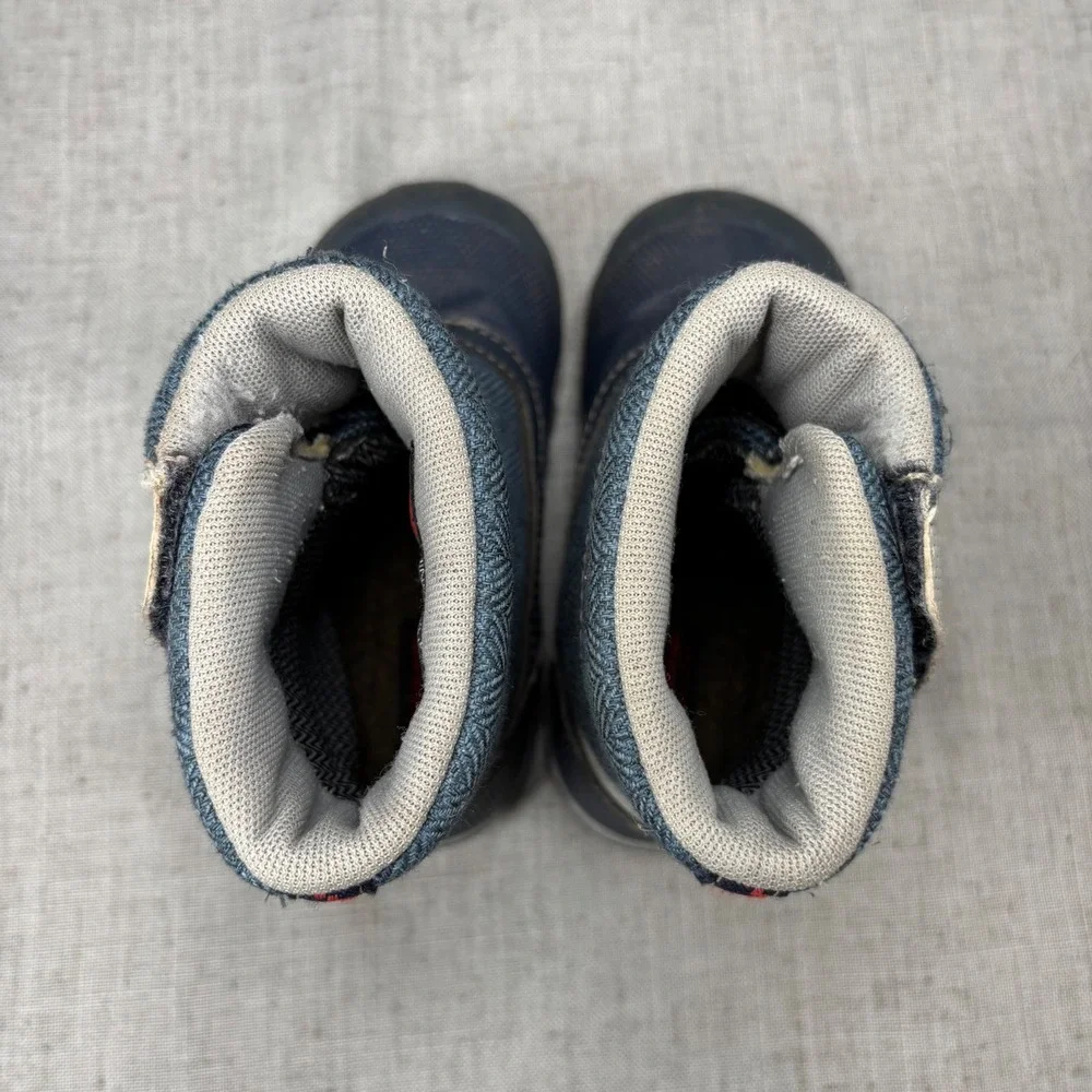 See Kai Run Baker Snow Boots Navy Blue Waterproof Insulated Winter Kids Size 8